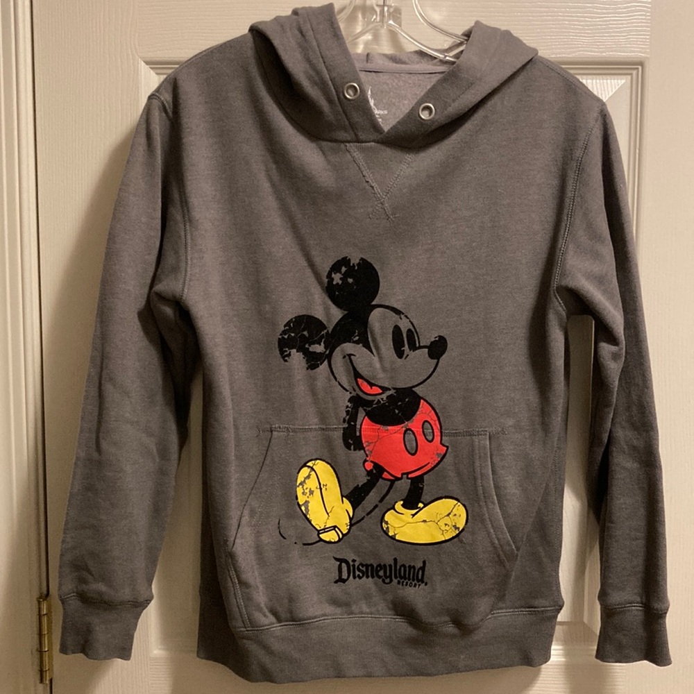 Disneyland Juniors Grey Hooded Sweatshirt (size L)